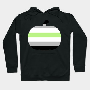 Halloween Pumpkin LGBT Flag Agender Hoodie